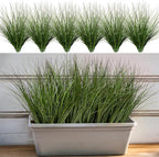 48PCS 17.3" Fake Plants Artificial Wheat Grass Greenery Plastic Plants Fake Grass Artificial Plants for Outdoor Decor Artificial Grass Plant with Greenery Stems for Indoor Home Decoration