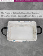 Rectangular Storage Basket Fabric Organizer Bin for Toys,Books,Clothes,Gifts,Pets-Perfect for Home,Office,Nursery,Dorm,Shelf(Rec-Vehicles)
