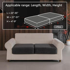 Couch Cushion Covers for Sectional Sofa, Stretch Soft Sofa Slipcovers Washable Wear-Resistant Universal Furniture Protector for Living Room(2 Seaters Covers, Dark Gray)
