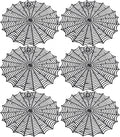 Sfcddtlg 6 Pcs Halloween Spider Web Placemats, 15" Heat Insulation Halloween Placemats Spider Web Table Mats, Hollow Out Spiderweb Coasters Placemat for Dining Table Party Decoration
