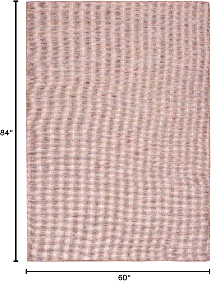 Nourison Home Positano Indoor/Outdoor Rainbow 5' x 7' Area Rug, Easy Cleaning, Non Shedding, Bed Room, Living Room, Dining Room, Backyard, Deck, Patio (5x7)