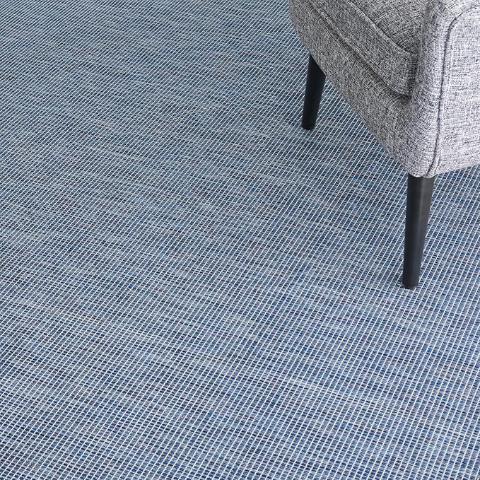 Nourison Positano Indoor-Outdoor Navy Blue 8' x 10' Area Rug, Easy Cleaning, Non Shedding, Bed Room, Living Room, Dining Room, Backyard, Deck, Patio (8x10)