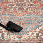Keen Home Design 2x3 Rug - Machine Washable Entry Rug with Non-Slip Backing, Ideal for Enteryway, Kitchen, Bathroom, Laundry Room - Vintage, Easy Clean, Durable, Low Pile Rug - (2' x 3')