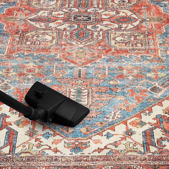 Keen Home Design 2x3 Rug - Machine Washable Entry Rug with Non-Slip Backing, Ideal for Enteryway, Kitchen, Bathroom, Laundry Room - Vintage, Easy Clean, Durable, Low Pile Rug - (2' x 3')