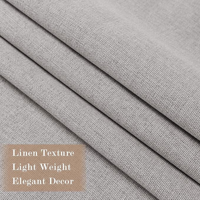 100" W x 96" L Faux Linen Room Divider Curtains, Full Blackout Pinch Pleated Drapes for Traverse Rod, Bedroom Divider Privacy Drapery with Hooks for Ceiling Track, 1 Panel, Browish Grey