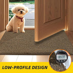 JSEI Dirt Trapper Door Mat 32"x48" Non-Slip Washable Entrance Mat, Dog Doormats, Absorbent & Fade-Resistant Floor Mats, Low Profile Welcome Mats for Entryway, Front Door, and Inside Entrance, Brown