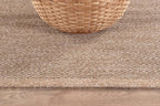CAMILSON Easy Jute Rug 10x14, Indoor Outdoor Natural Color Fiber Area Rugs for Living Room Patio and Kitchen Rug Herringbone Woven Design Easy-Cleaning Washable Outside Carpet Alfombras 10 x 14