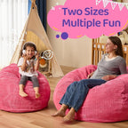 Bean Bag Chairs Teardrop Bean Bag Chair Beanbag Chair with Memory Foam Filled Machine Washable Cover for Living Room, Bedroom (Small,Pink)