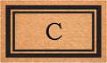 Calloway Mills 152962448 Black Border 24" x 48" Monogram Doormat (Letter C)