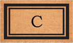 Calloway Mills 152962448 Black Border 24" x 48" Monogram Doormat (Letter C)