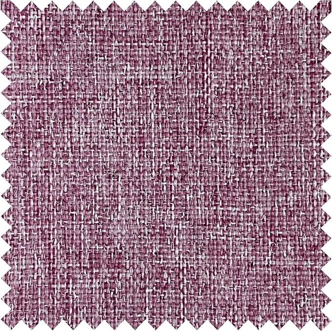 Macochico 120”Wx102”L 100% Blackout Linen Curtains Pinch Pleated Thermal Panels for Sliding Door Bedroom Living Room Farmhouse Shabby Chic Lilac Burlap Curtains with Tieback 1 Panel