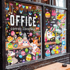 Large Easter Window Clings - Bunny Window Stickers Decals for Glass Windows, Cute Easter Egg Double Sided Reusable Window Holiday Decorations, Bird Office Spring Patry Decor, 9Sheet/121PCS
