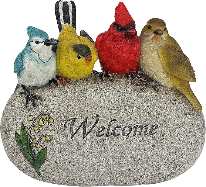 Design Toscano Birdy Welcome Garden Stone Statue: Medium