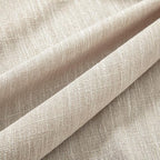 MYSKY HOME Cotton Curtains for Living Room Farmhouse Semi Sheer Light Filtering for Windows, Linen Look Texture Soft Modern Decor Country Style, 50" x 84", Light Oatmeal, 2 Panels