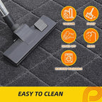 JSEI Dirt Trapper Door Mat 36"x60", Non-Slip Washable Entryway Mats, Dog Door Mat, Stain Resistant and Absorbent Floor Mats, Low Profile Welcome Mat for Front Back Door, Dark Grey