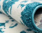 Unique Loom Rosso Collection Vintage Traditional Distressed Blue Round Rug (8' 0 x 8' 0)