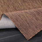 Washable Indoor Outdoor Rug 9x12 Weather Resistant Area Rugs Modern Solid for Porch Deck Balcony Backyard Patio Outside Carpet (9 X 12 Gold Brown)