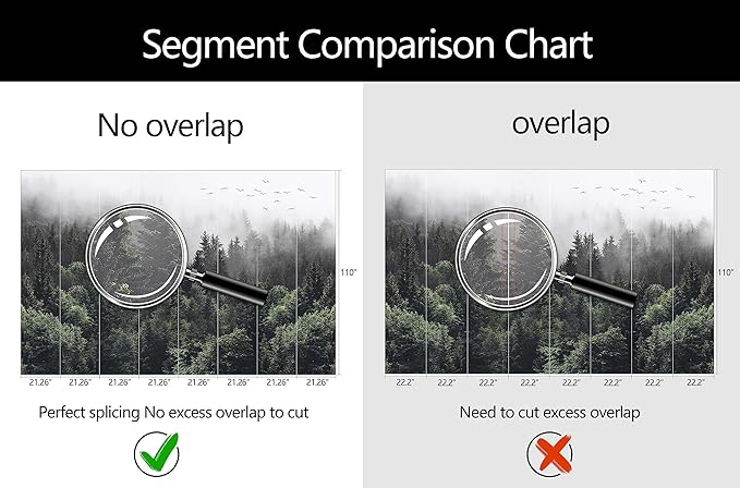 WFBHUA-Foggy Forest Woodland Wallpaper Green Nature Landscapes Wall Murals for Bedroom Living Room(Not Peel and Stick)