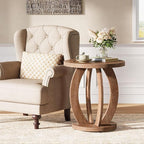 Tribesigns Round Side Table with Storage