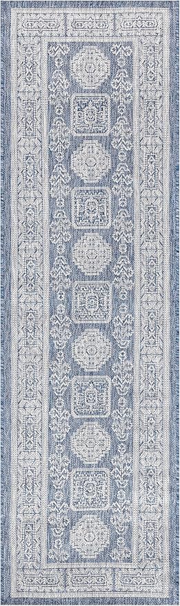 Keen Home Design Terrace Outdoor Runner Rug - 2x8 Washable Indoor/Outdoor Rug for Patio, Kitchen, Balcony, Beach, Garden, Deck and Porch, Size: 2'2"x7'7"
