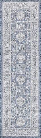 Keen Home Design Terrace Outdoor Runner Rug - 2x8 Washable Indoor/Outdoor Rug for Patio, Kitchen, Balcony, Beach, Garden, Deck and Porch, Size: 2'2"x7'7"