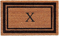 Calloway Mills 152963672X Black Border 36" x 72" Monogram Doormat Letter (X)