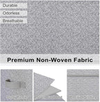 WUIKE Foldable Storage Bins with Lids, Storage Boxes with Handles, Closet Shelf Organizer, Fabric Storage Baskets for Bedroom, Decorative Storage Containers, Large, Ash Gray, 3-Pack