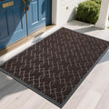 Yimobra Front Door Mat Outdoor Indoor 60x36, All-Season, All-Weather, Heavy Duty Welcome Door Mats Outside Entrance, Non Slip Porch Patio Entrance Mat, Coffee