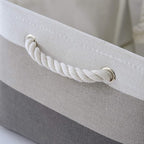 Large Storage Baskets for Shelves, Fabric Baskets for Organizing, Collapsible Storage Bins for Closet, Nursery, Clothes, Toys, Home & Office [3-Pack, Gray Gradient]