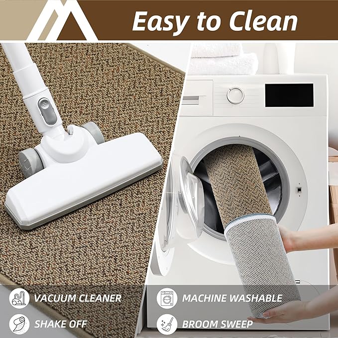 COSY HOMEER-Door-Mat 32"x48" Non Slip Absorbent Entryway Rugs Dirt Trapper Doormats Washable Entrance Mats Low Pile Welcome Floor Mat for Front Back Door and Entry Mats,Taupe