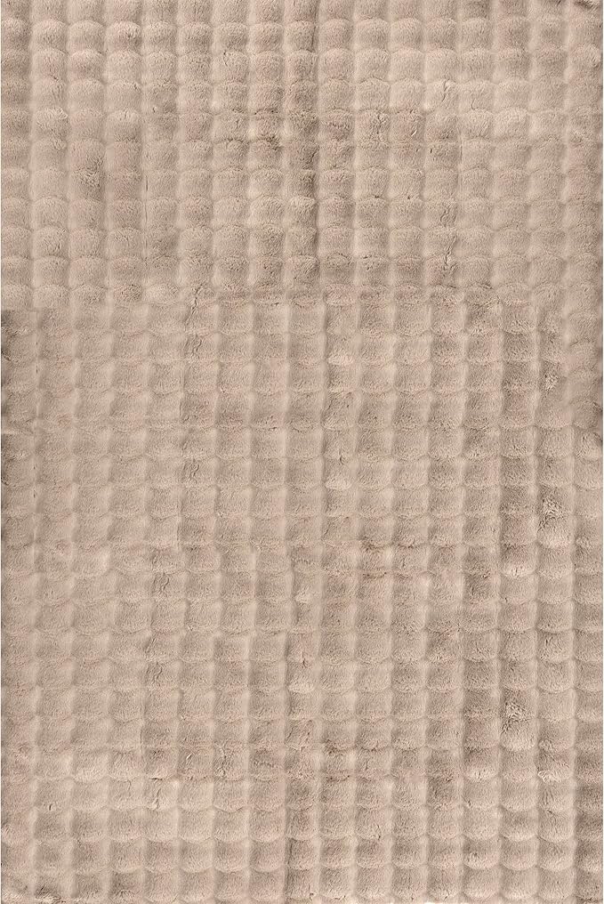 nuLOOM 3'9" x 6' Cozy Plush SuperiorWash Area Rug, Machine Washable, Non-Slip, Soft Fluffy Shag Carpet for Living Room Bedroom Kids Room Nursery Home Decor, Jeni Taupe