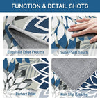 Area Rug 2x6 Blue White Washable Entry Rug Multicolored Tropical Botanical Modern Floral Indoor Kitchen Door Mat Entrance Carpet Non Slip for Bedroom Living Room, Porch