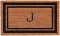 Calloway Mills 152963672J Black Border 36" x 72" Monogram Doormat Letter (J)