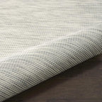 Nourison Positano Indoor/Outdoor Light Grey 2'2" x 12' Area Rug, Easy Cleaning, Non Shedding, Bed Room, Living Room, Dining Room, Backyard, Deck, Patio (2x12)