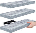 Sorbus Floating Shelves - 3 Pack 16 Inch Rustic Blue Wall Shelves for Bedroom, Kitchen, Living Room, Bathroom Shelves, Home Decor, Office - Floating Shelf for Trophies, Books, Frames, Toilet Paper