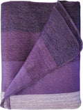 LATITUDE ZERO, Alpaca Wool Throw Blanket | Warm, Ultra-Soft, Breathable, Non-Itchy Blanket-Throw | Hypoallergenic and Beautiful Fabric (Purple)