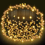 Dazzle Bright Warm White Christmas String Lights, 164ft 2000 LED Waterproof Green Wire Fairy Lights with 8 Modes, Outdoor Lights for Xmas Tree Holiday Wedding Party Christmas Decorations
