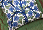 Blue Tree of Life Pillow Cover Indigo Plant Floral Pillowcase Needlepoint Botanical Flower Suzani Cushions Traditional Boho Modern Floral Cushion Wool Size - 18x18
