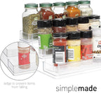 SIMPLEMADE 3-Tier Spice Rack Organizer - Versatile Storage Shelf for Kitchen, Bathroom, Bedroom & Office, Set of 1, Expandable Clear
