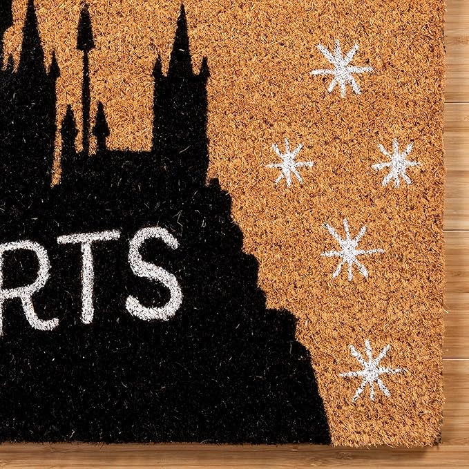 Gertmenian Harry Potter Coir Doormat - 2x3 Welcome Mat (2-Pack), Ideal for High Traffic Areas in Front Door, Garage, Entryway - Paramount Hogwarts/Witches, 80027