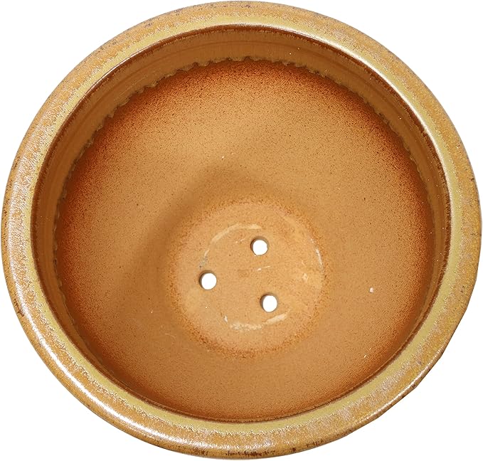 Sunnydaze Chalet Large Ceramic Plant Pot - Round Outdoor Glazed Ceramic Planter Pot with Drainage - Forest Lake Green - 14.5"