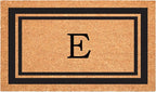 Calloway Mills 152961830E Black Border 18" x 30" Monogram Doormat, (Letter E)