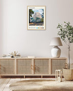 HesenDot Natural OAK Wood Yosemite National Park Framed Wall Art,12x16in Natural Scenery Canvas Wall Print,Classic Urban Landmark Wall Decor for Living Room,Bedroom,Office Gallery Gifts Set of 1