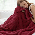 Bedsure GentleSoft Fall Throw Blanket for Couch - Checkered Fleece Red Blankets Gifts for Women Men Girls, Cute Soft Cozy Throw for Bedroom Home Decor Gifts, 50x60 Inches