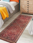 Keen Home Design 2x7 Rug - Machine Washable Runner Rug with Non-Slip Backing, Ideal for Hallway, Entryway, Kitchen, Laundry Room - Vintage, Easy Clean, Durable, Low Pile Rug - (2'6" x 7')