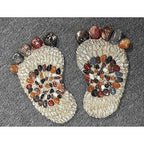 Outdooor Stepping Stones - Decorative Garden Stones for Patio, Deck, Garden or Sidewalk Faux Cobblestone Stepping Stones (Set of 2#B