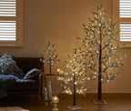 Birchlitland Lighted Pine Garland Battery Operated with Timer 6FT 48 LED Fairy Lights, Christmas Garland with Lights Wall Patio Wedding and Holiday Decor
