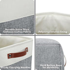 DECOMOMO Extra Large Storage Baskets 54.5L Fabric Storage Bins for Organizing Linen Closet, Toys, Nursery (Slate Grey and White, XXXL - 3 pack)