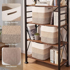OIAHOMY 13 Kallax Inch Cube Storage Bins, 3-Pack Cotton Rope Woven Baskets for Organizing, Kallax Insert Storage Baskets for Shelves, Baby Nursery, Closet Organizer, 13*13*12.6IN, Gradient Brown