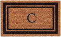 Calloway Mills 152963672C Black Border 36" x 72" Monogram Doormat Letter (C)